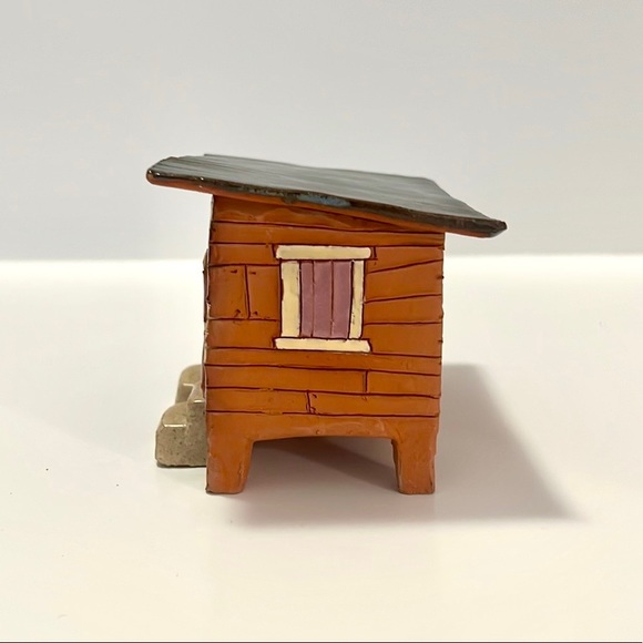 Miniature Ceramic House Sculpture – “Hot Roti” Caribbean Shack – Handmade Art - Picture 6 of 10